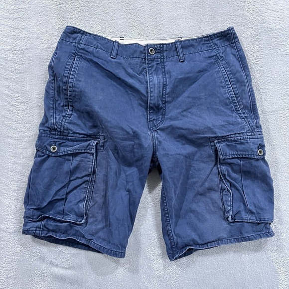 Levi's Cargo‎ Shorts Men 34 Blue Cotton Casual White Tab Retro Y2K Streetwear